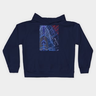 Fabulous and electric abstract lines. Kids Hoodie